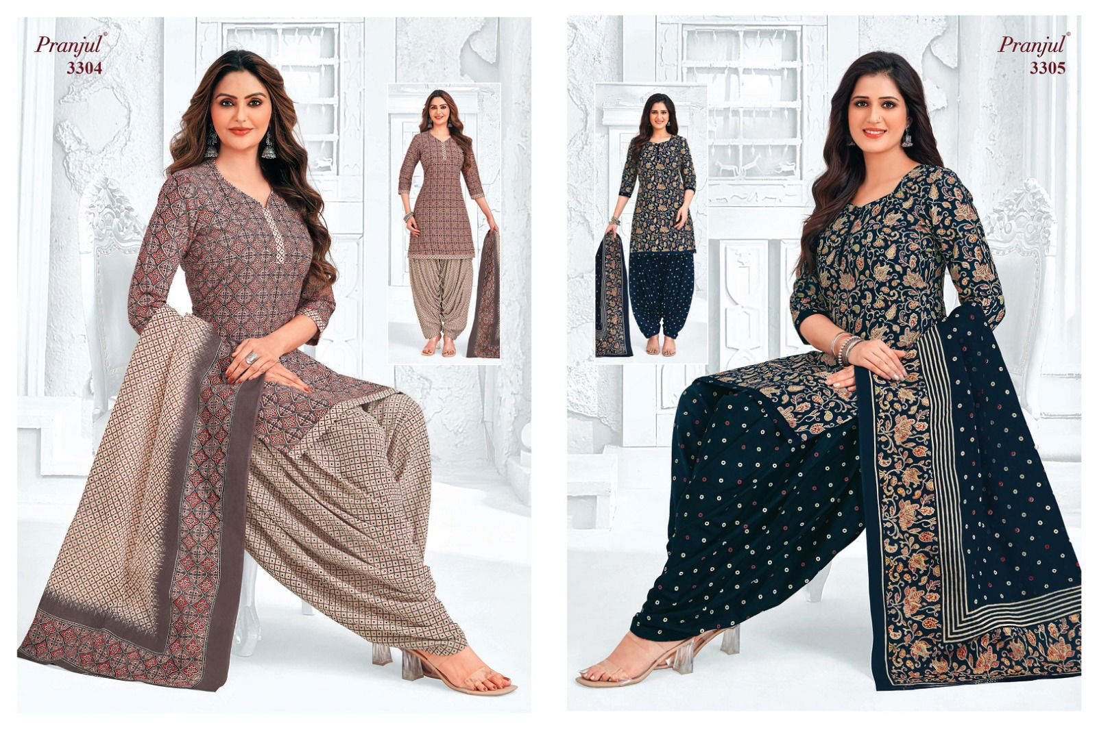 Priyanshi Vol 33 By Pranjul Printed Cotton Dress Material Wholesalers In Delhi